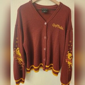 Harry Potter Gryffindor Skimmer Cardigan Womens Sz XL